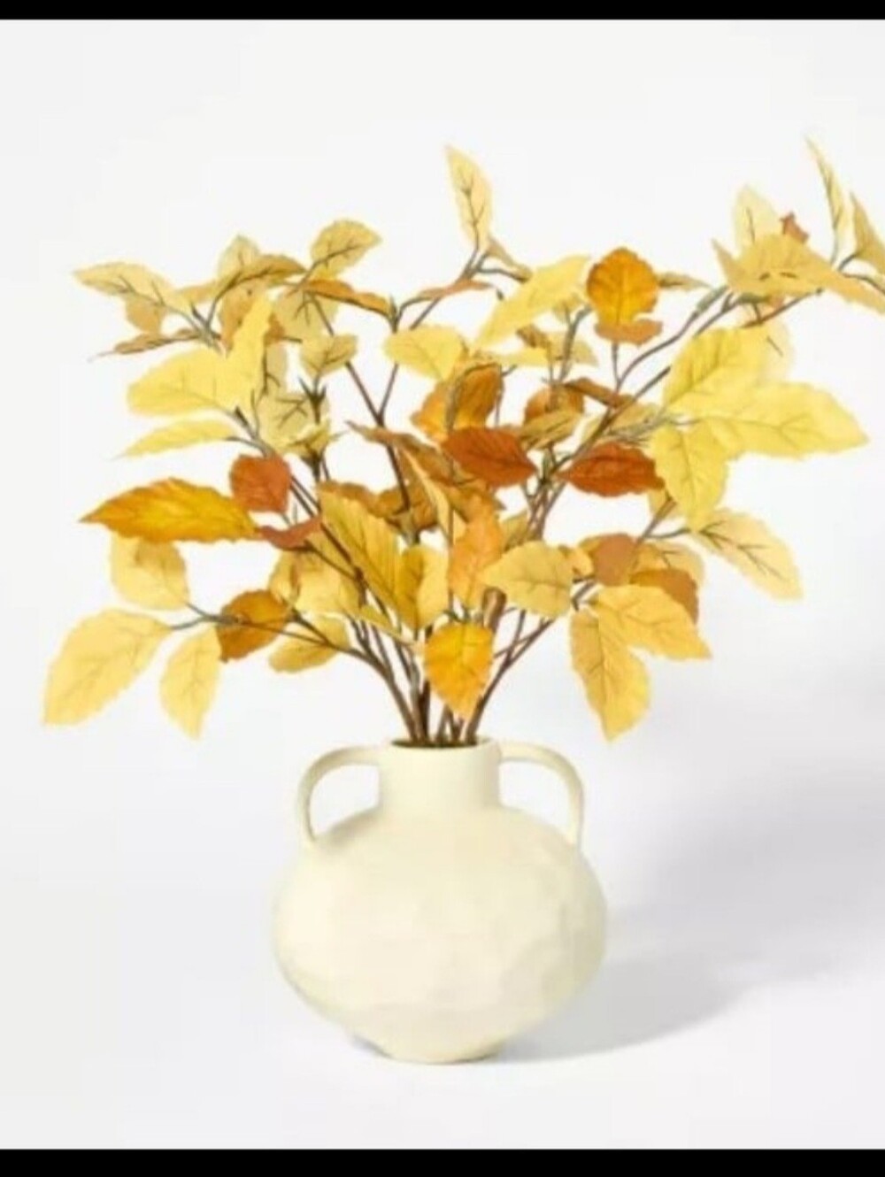 Potted Fall Leaf Arrangement in Vase Yellow - Threshold™ designed with Studio Mc